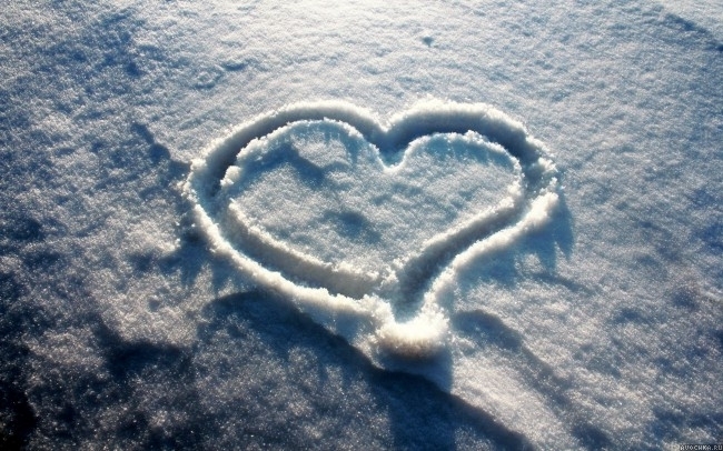 Картинка 650x406 | Картинка со снежным сердцем | Любовь, фото