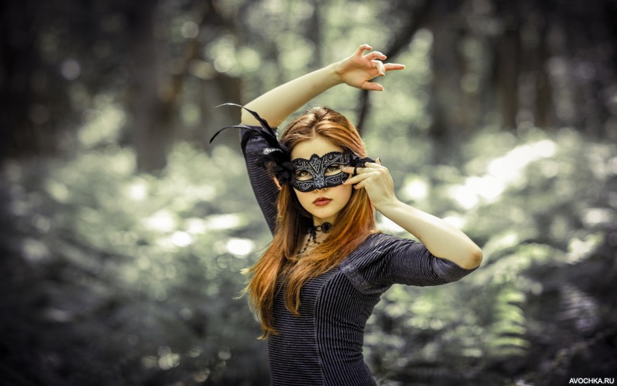 Картинка 900x563 | Анонимный аватар с девушкой в маске | Девушки, фото