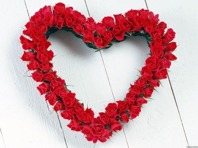 Картинка 675x506 | Картинка с розами в форме сердца | Любовь, фото