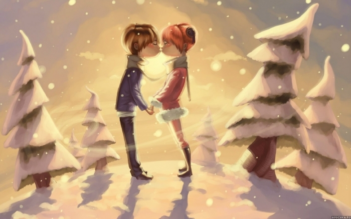 Картинка 700x437 | Зимний аватар на тему любви | Любовь, фото
