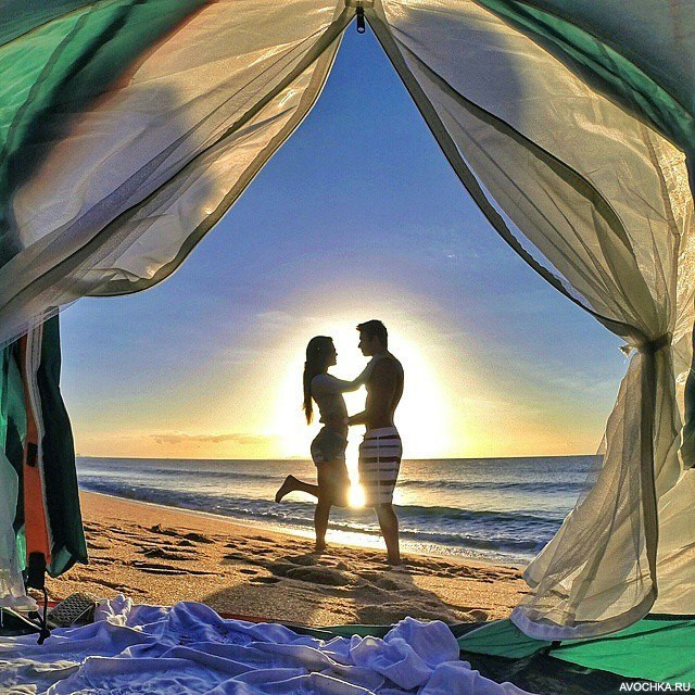 Картинка 640x640 | Силуэт парня и девушки на берегу моря | Любовь, Силуэты, фото
